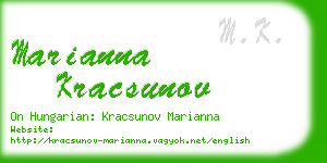 marianna kracsunov business card